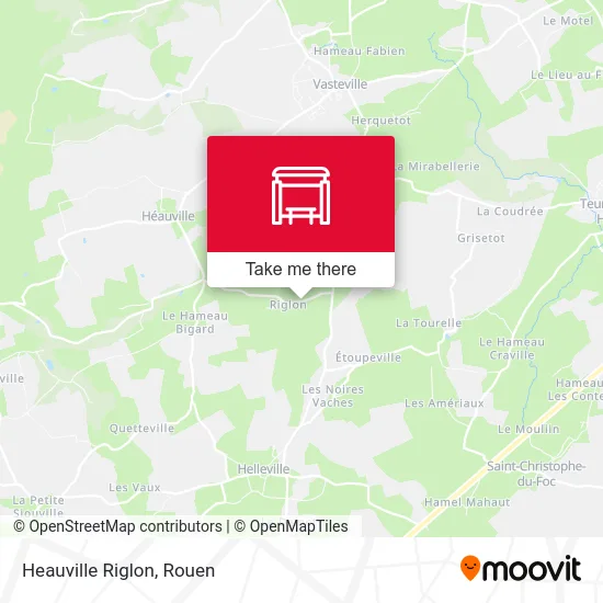 Heauville Riglon map