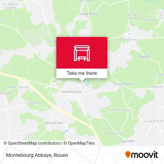 Montebourg Abbaye map