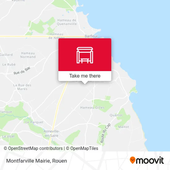 Montfarville Mairie map