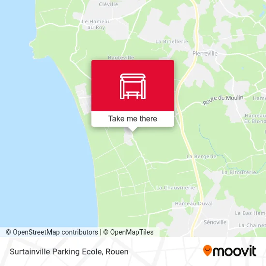 Surtainville Parking Ecole map