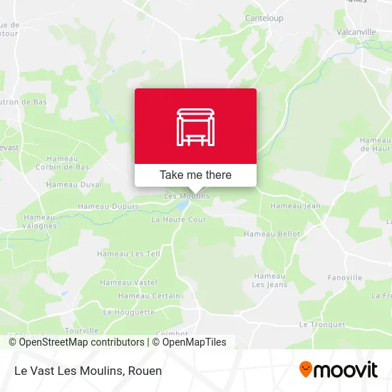 Le Vast Les Moulins map