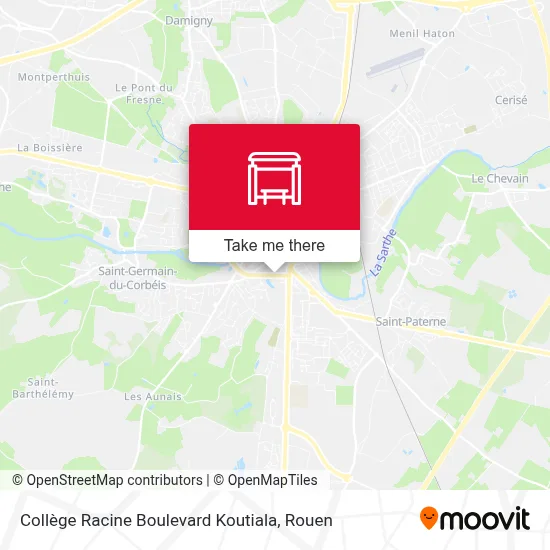 Collège Racine Boulevard Koutiala map