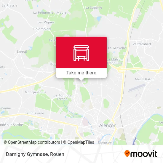 Mapa Damigny Gymnase