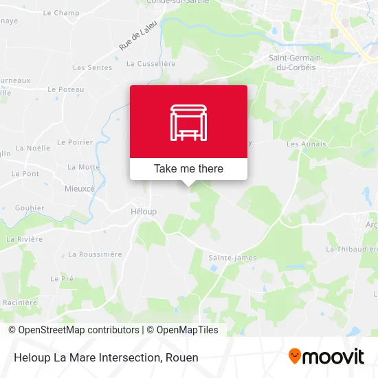 Mapa Heloup La Mare Intersection