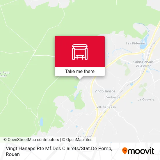 Vingt Hanaps  Rte Mf.Des Clairets / Stat.De Pomp map