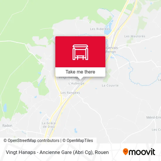 Vingt Hanaps - Ancienne Gare (Abri Cg) map