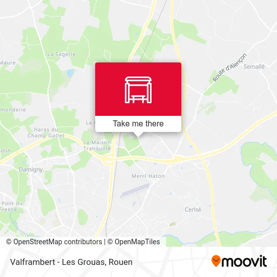 Mapa Valframbert - Les Grouas