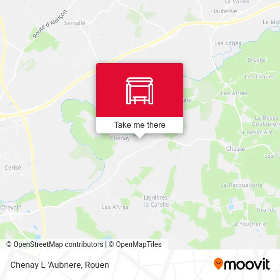 Mapa Chenay L 'Aubriere