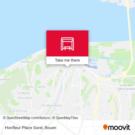 Mapa Honfleur Place Sorel