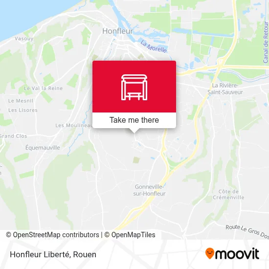 Honfleur Liberté map