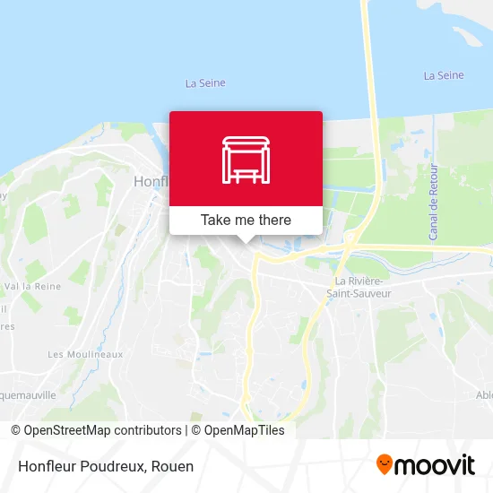 Honfleur Poudreux map