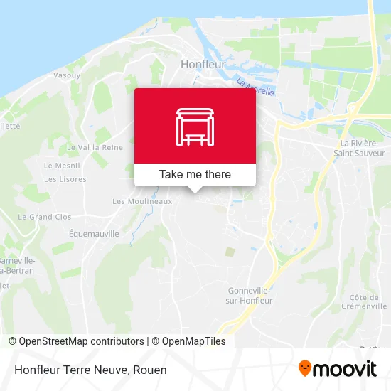 Honfleur Terre Neuve map