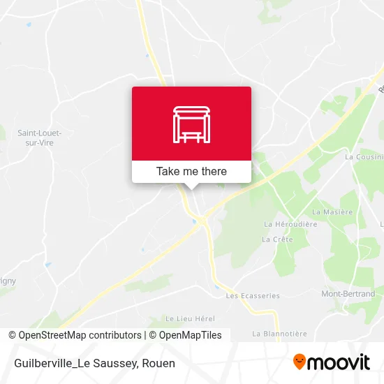 Guilberville_Le Saussey map