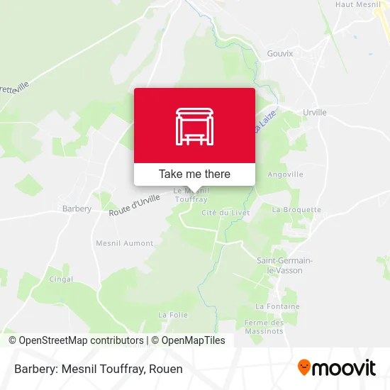 Mapa Barbery: Mesnil Touffray