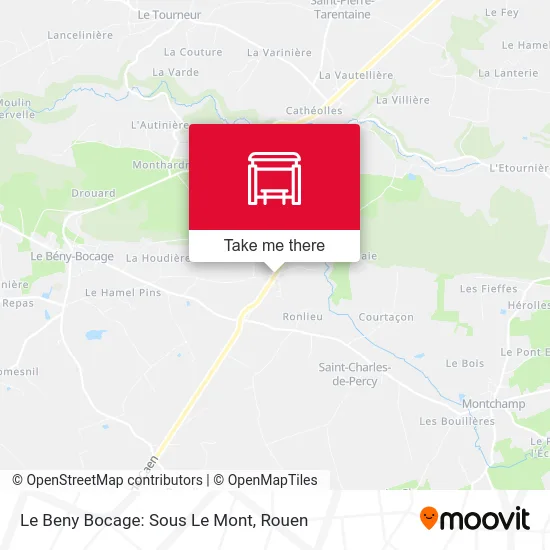 Le Beny Bocage: Sous Le Mont map