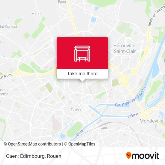 Caen: Édimbourg map