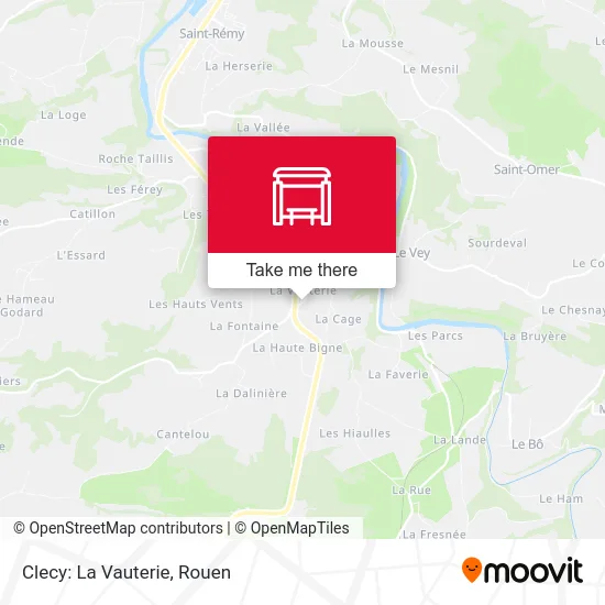 Clecy: La Vauterie map