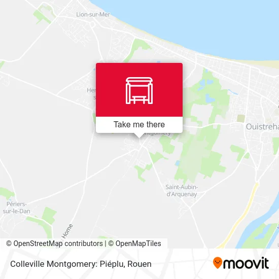 Colleville Montgomery: Piéplu map