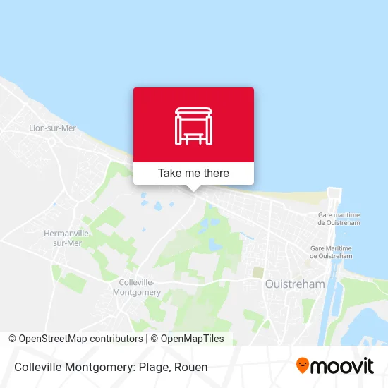Mapa Colleville Montgomery: Plage