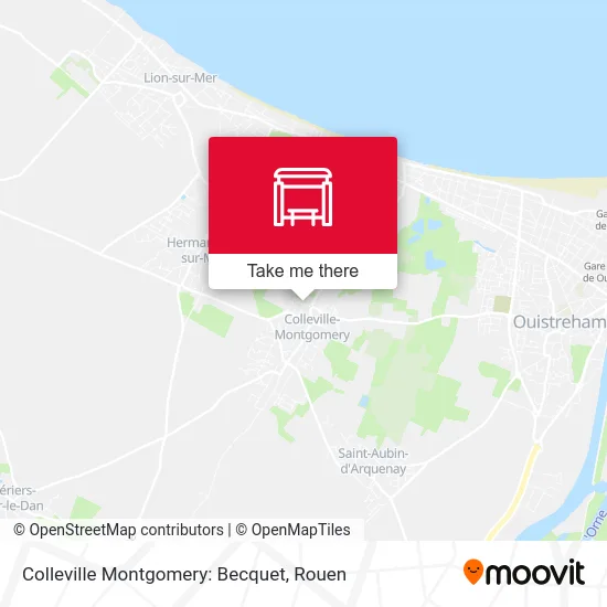 Mapa Colleville Montgomery: Becquet