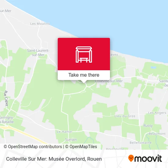 Colleville Sur Mer: Musée Overlord map