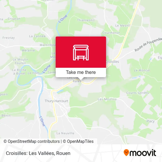 Croisilles: Les Vallées map