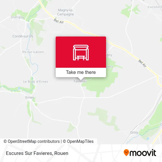 Mapa Escures Sur Favieres