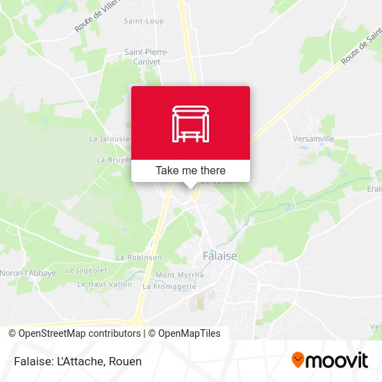 Mapa Falaise: L'Attache