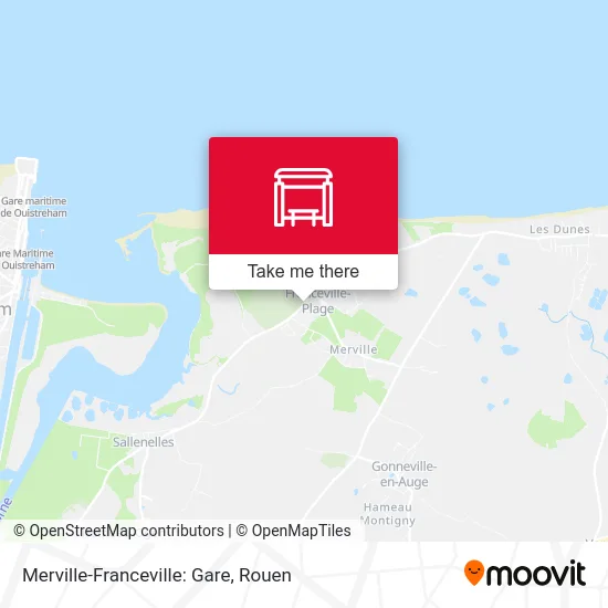 Merville-Franceville: Gare map