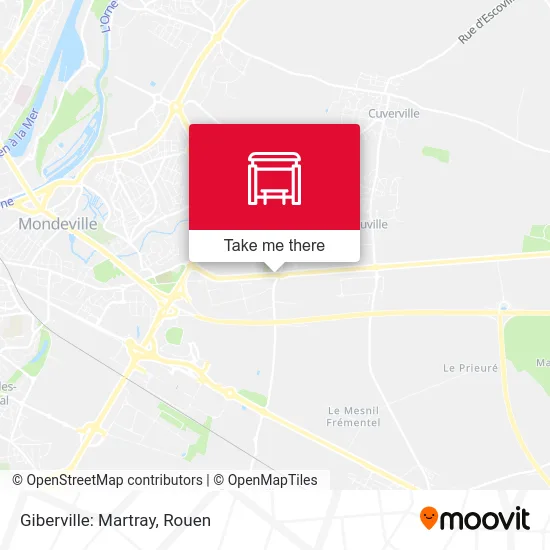 Mapa Giberville: Martray