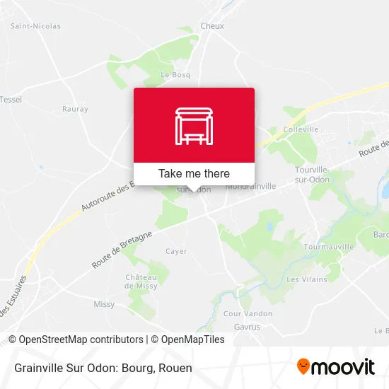 Grainville Sur Odon: Bourg map