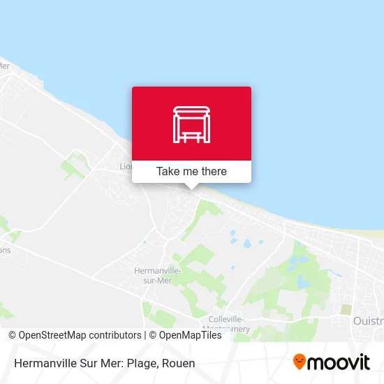 Mapa Hermanville Sur Mer: Plage
