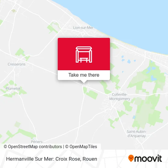 Mapa Hermanville Sur Mer: Croix Rose