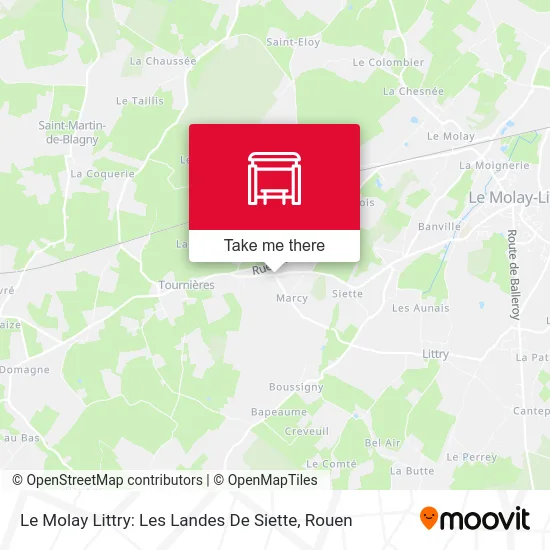 Le Molay Littry: Les Landes De Siette map