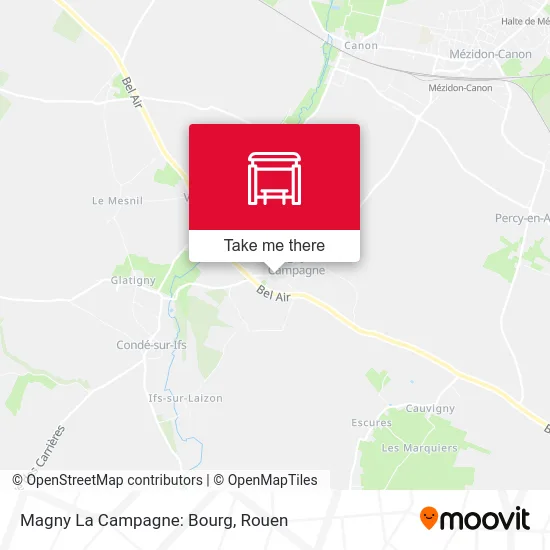 Magny La Campagne: Bourg map