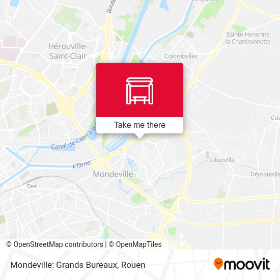 Mondeville: Grands Bureaux map
