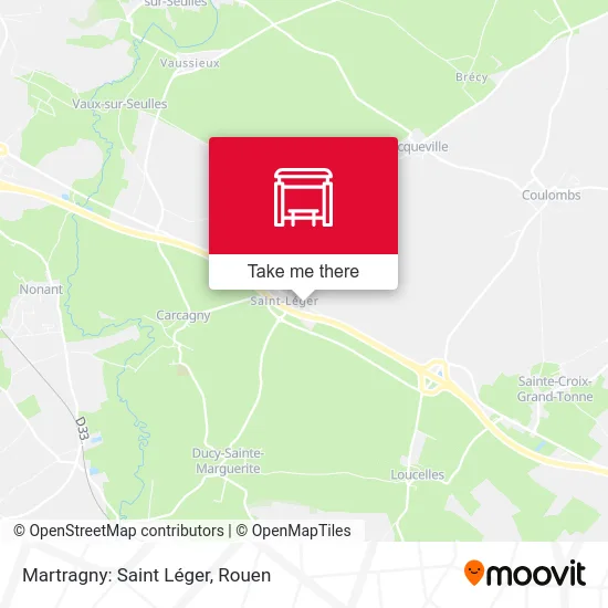 Martragny: Saint Léger map