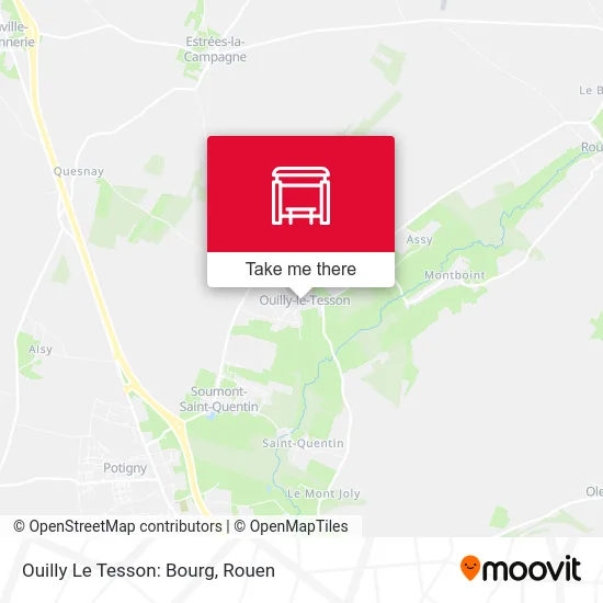 Ouilly Le Tesson: Bourg map