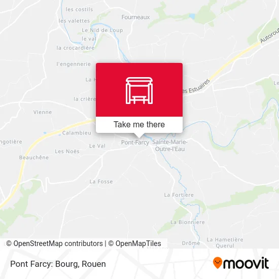 Pont Farcy: Bourg map