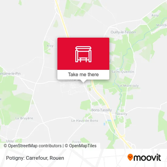 Potigny: Carrefour map