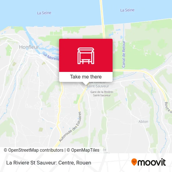 La Riviere St Sauveur: Centre map