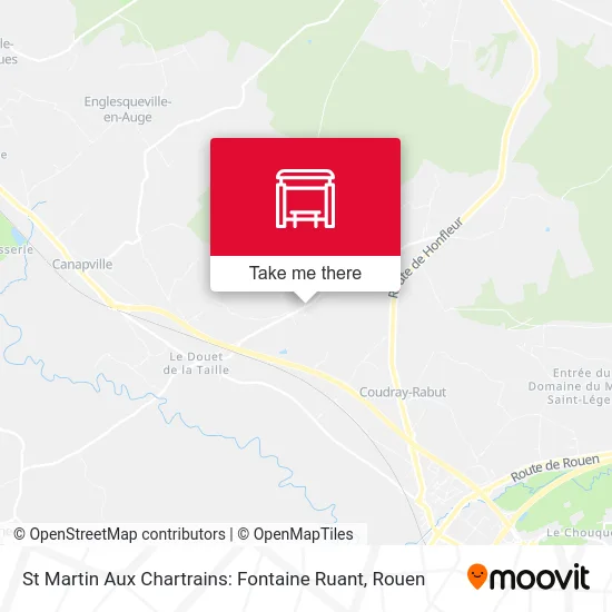 St Martin Aux Chartrains: Fontaine Ruant map