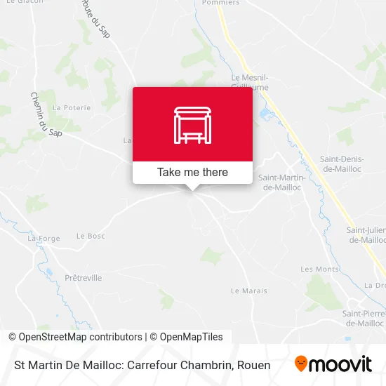 Mapa St Martin De Mailloc: Carrefour Chambrin