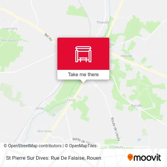 St Pierre Sur Dives: Rue De Falaise map