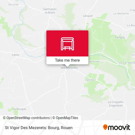 St Vigor Des Mezerets: Bourg map