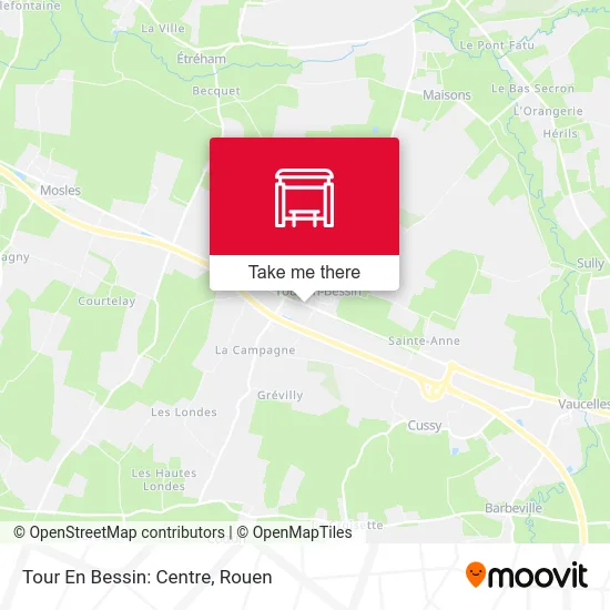 Mapa Tour En Bessin: Centre