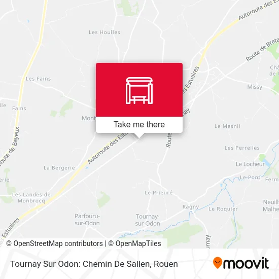 Tournay Sur Odon: Chemin De Sallen map