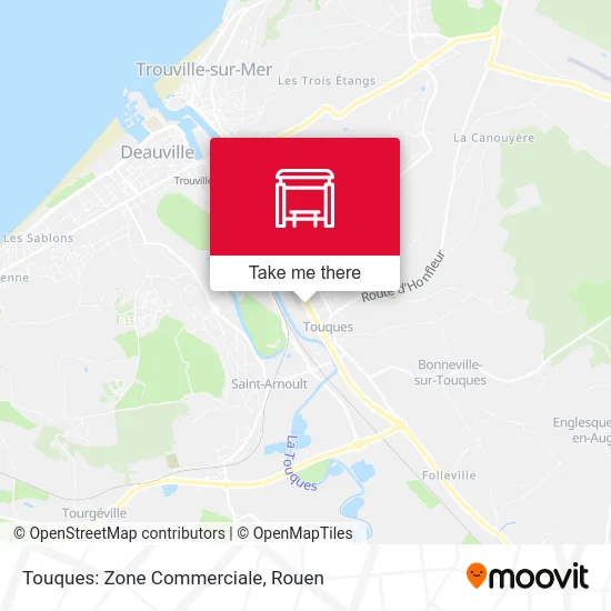 Touques: Zone Commerciale map