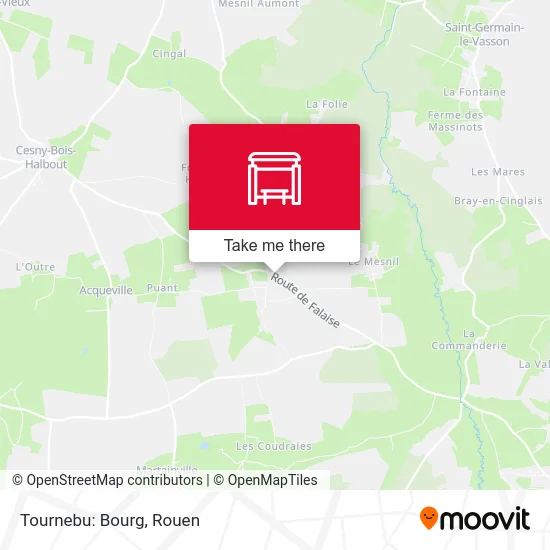 Mapa Tournebu: Bourg