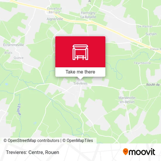 Mapa Trevieres: Centre